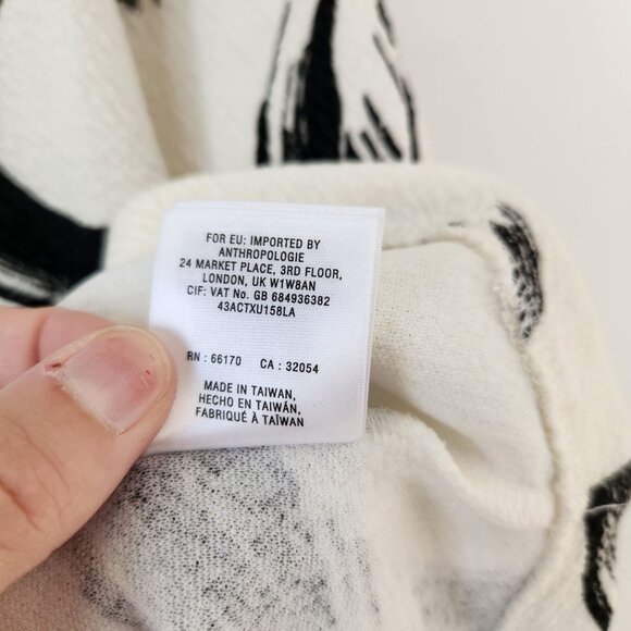 NWOT Anthropologie Deletta Pincelada Artsy Shift Dress Mini Tunic Top White M - Picture 9 of 9